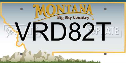 VRD82T Montana License Plate
