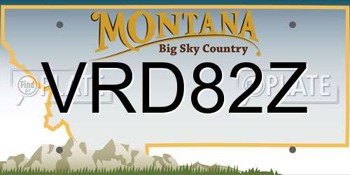 VRD82Z Montana License Plate