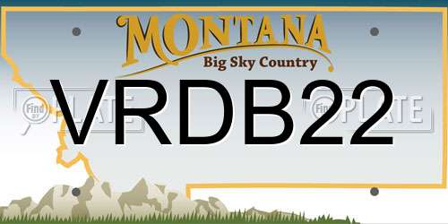 VRDB22 Montana License Plate