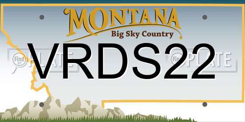 VRDS22 Montana License Plate