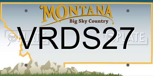 VRDS27 Montana License Plate