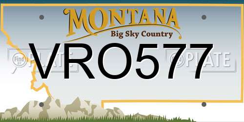VRO577 Montana License Plate