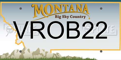 VROB22 Montana License Plate