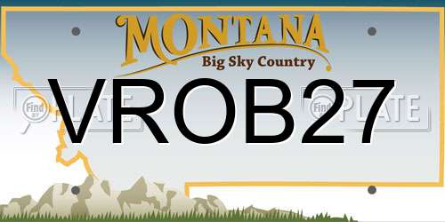 VROB27 Montana License Plate