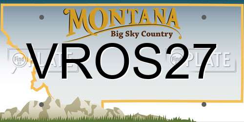 VROS27 Montana License Plate