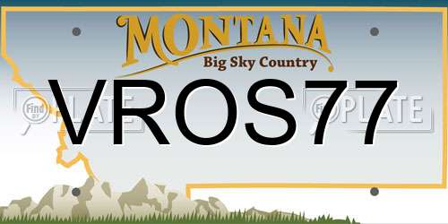 VROS77 Montana License Plate