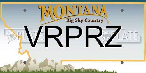 VRPRZ Montana License Plate