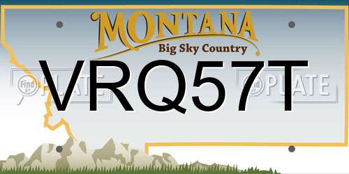 VRQ57T Montana License Plate