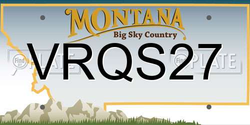 VRQS27 Montana License Plate