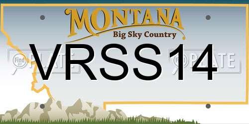 VRSS14 Montana License Plate