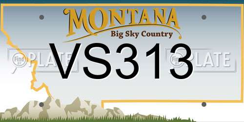 VS313 Montana License Plate