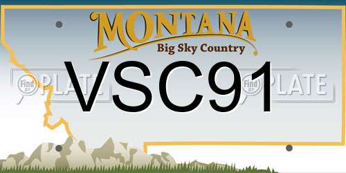 VSC91 Montana License Plate
