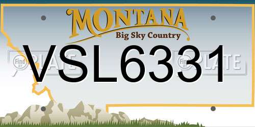 VSL6331 Montana License Plate