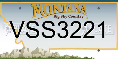 VSS3221 Montana License Plate