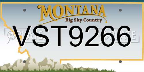 VST9266 Montana License Plate