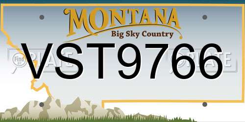 VST9766 Montana License Plate