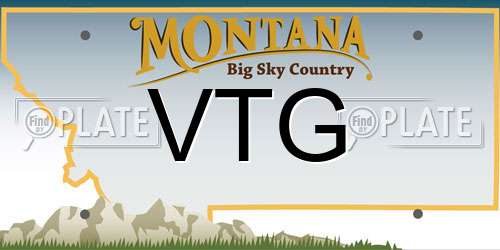 VTG Montana License Plate