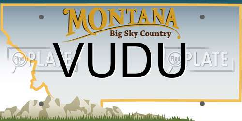 VUDU Montana License Plate