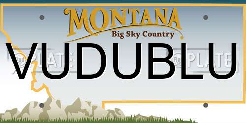 VUDUBLU Montana License Plate
