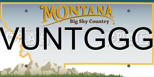 VUNTGGG Montana License Plate