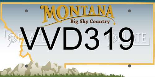 VVD319 Montana License Plate