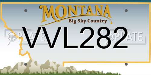 VVL282 Montana License Plate