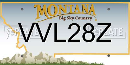 VVL28Z Montana License Plate