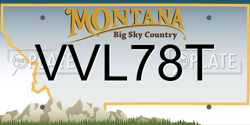 VVL78T Montana License Plate