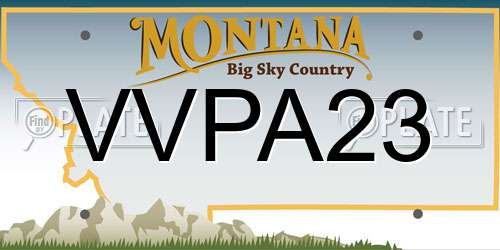 VVPA23 Montana License Plate