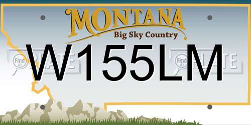 W155LM Montana License Plate
