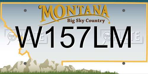 W157LM Montana License Plate