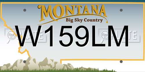 W159LM Montana License Plate