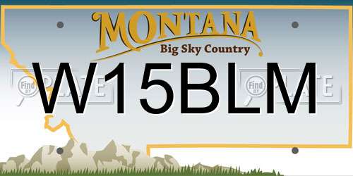 W15BLM Montana License Plate