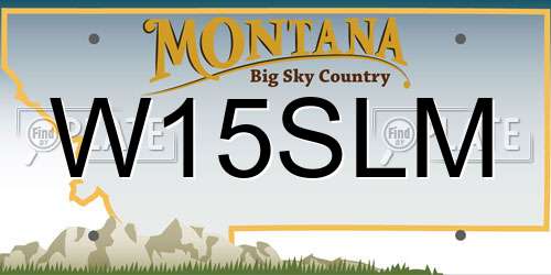 W15SLM Montana License Plate