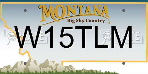 W15TLM Montana License Plate