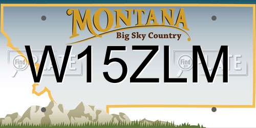 W15ZLM Montana License Plate