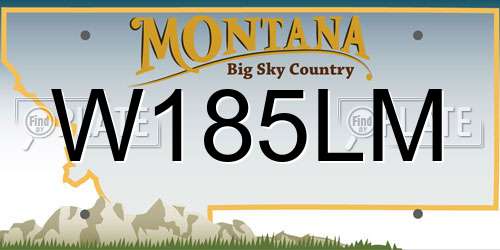 W185LM Montana License Plate