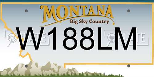 W188LM Montana License Plate