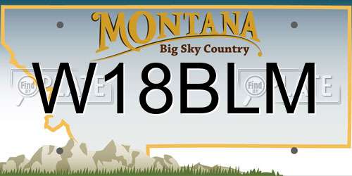 W18BLM Montana License Plate