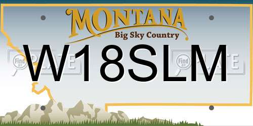 W18SLM Montana License Plate
