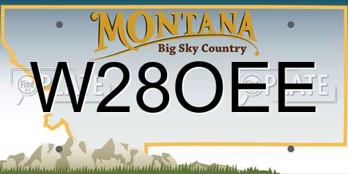W28OEE Montana License Plate