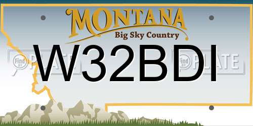 W32BDI Montana License Plate