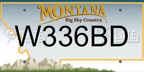 W336BD Montana License Plate