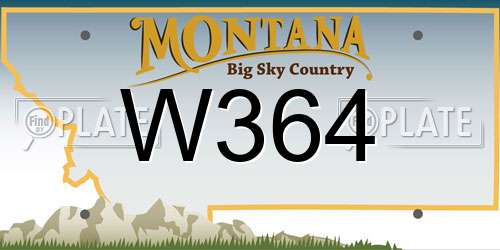 W364 Montana License Plate