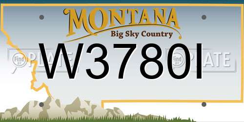 W3780I Montana License Plate