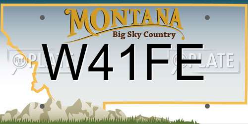 W41FE Montana License Plate