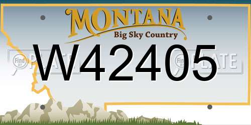 W42405 Montana License Plate