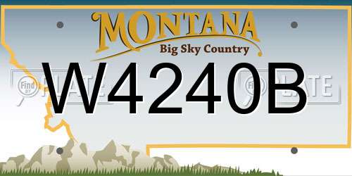 W4240B Montana License Plate