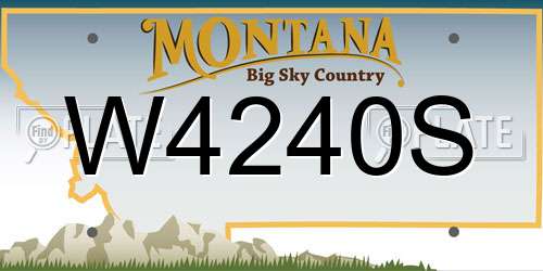 W4240S Montana License Plate