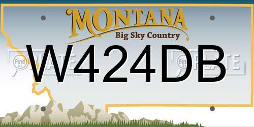 W424DB Montana License Plate